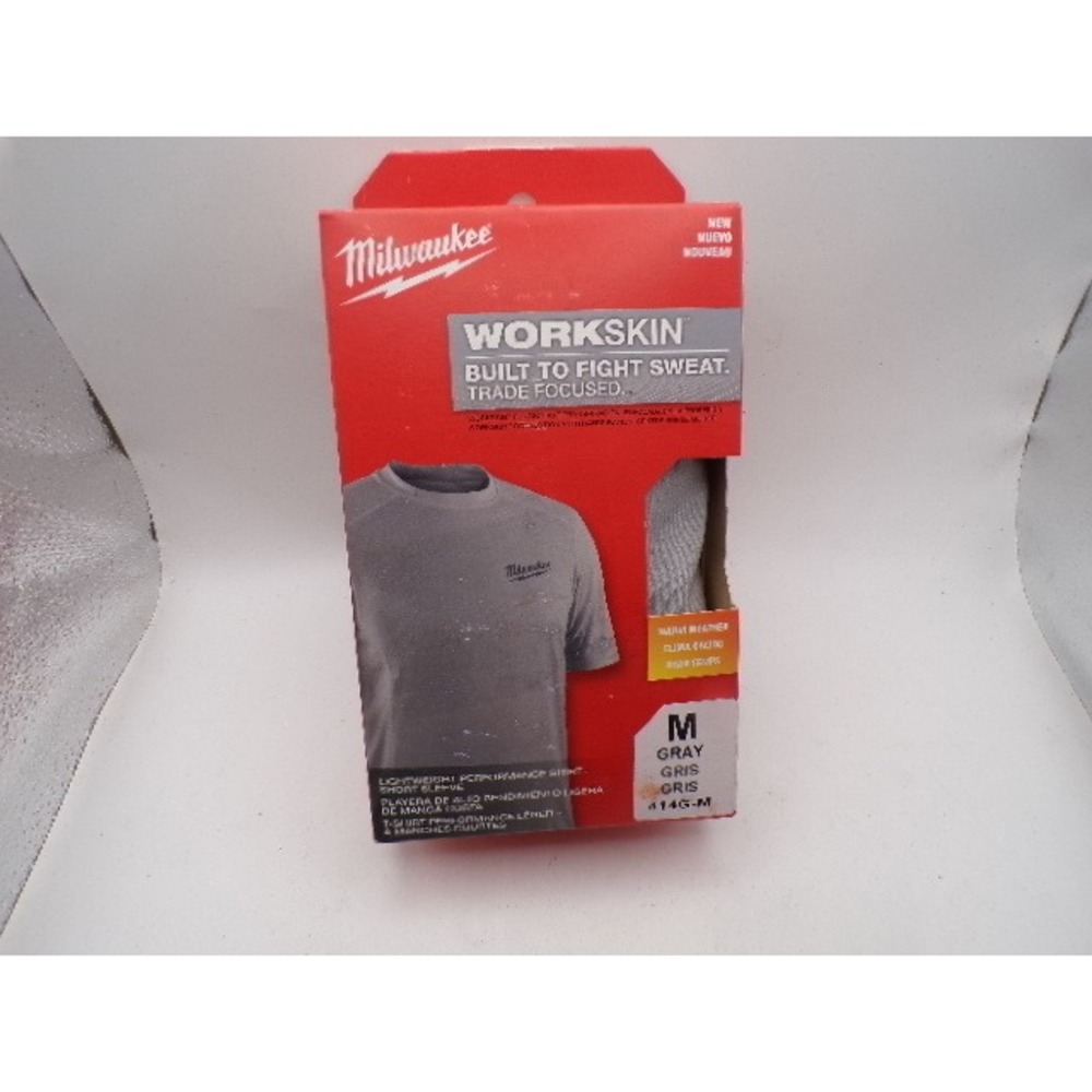Milwaukee Workskin Lightweight Performance Shirt Mens Medium Gray Short Sleeve